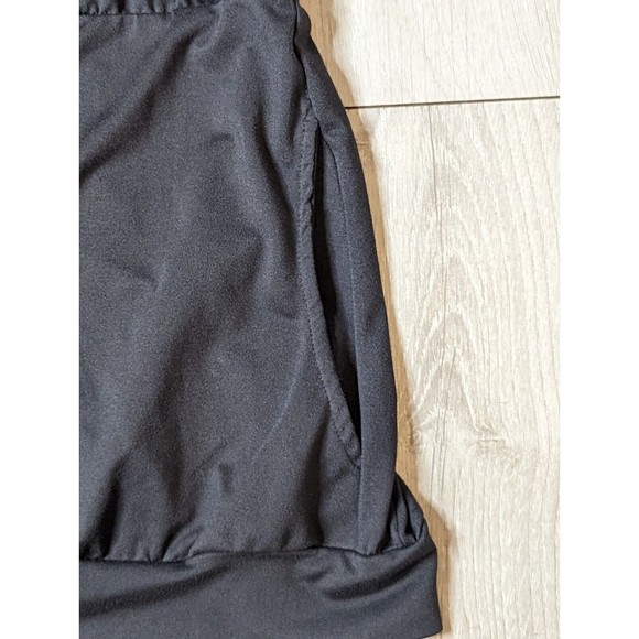 Te Verde Women's  Medium Dark Gray Track Jacket  Fitted Thumb Holes Runched - Picture 4 of 14